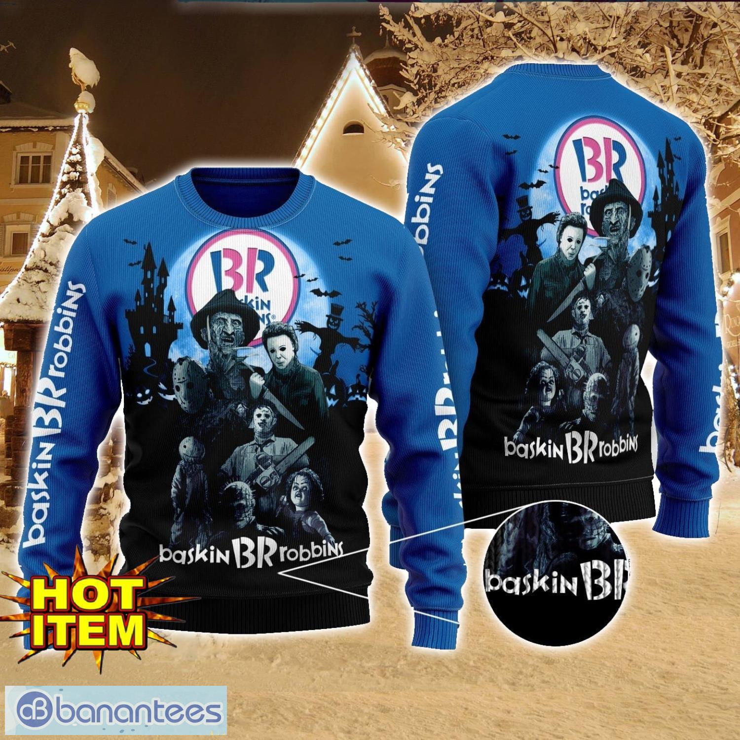 baskin robbins horror halloween night all over print sweater halloween sweater gift ideas 35 image Baskin-Robbins Horror Halloween Night All Over Print Sweater Halloween Sweater Gift Ideas 35 Product Photo 1