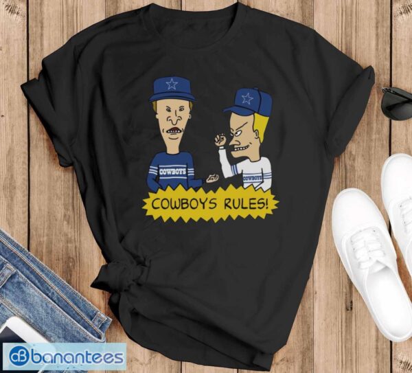 Beavis and Butt-Head Dallas Cowboys Rules NFL Shirt - Black T-Shirt