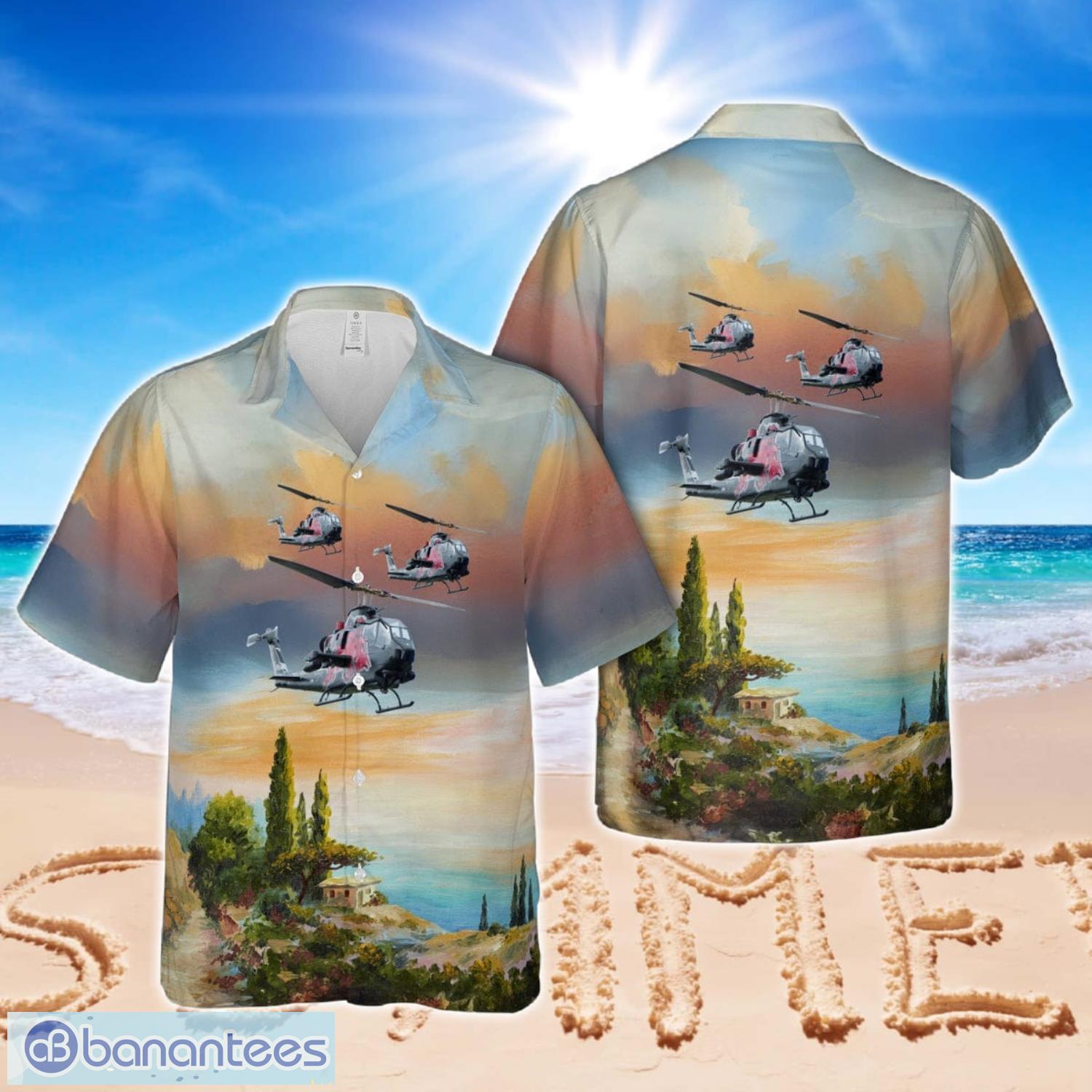 bell t ah 1f cobra red bull airpower hawaiian shirt beach summer shirt image Bell-T-AH-1F-Cobra Red Bull Airpower Hawaiian Shirt Beach Summer Shirt Product Photo 1