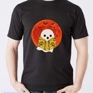 Booooooks T-Shirt Boo Read Books Lover Halloween T Shirt - Men T-Shirt