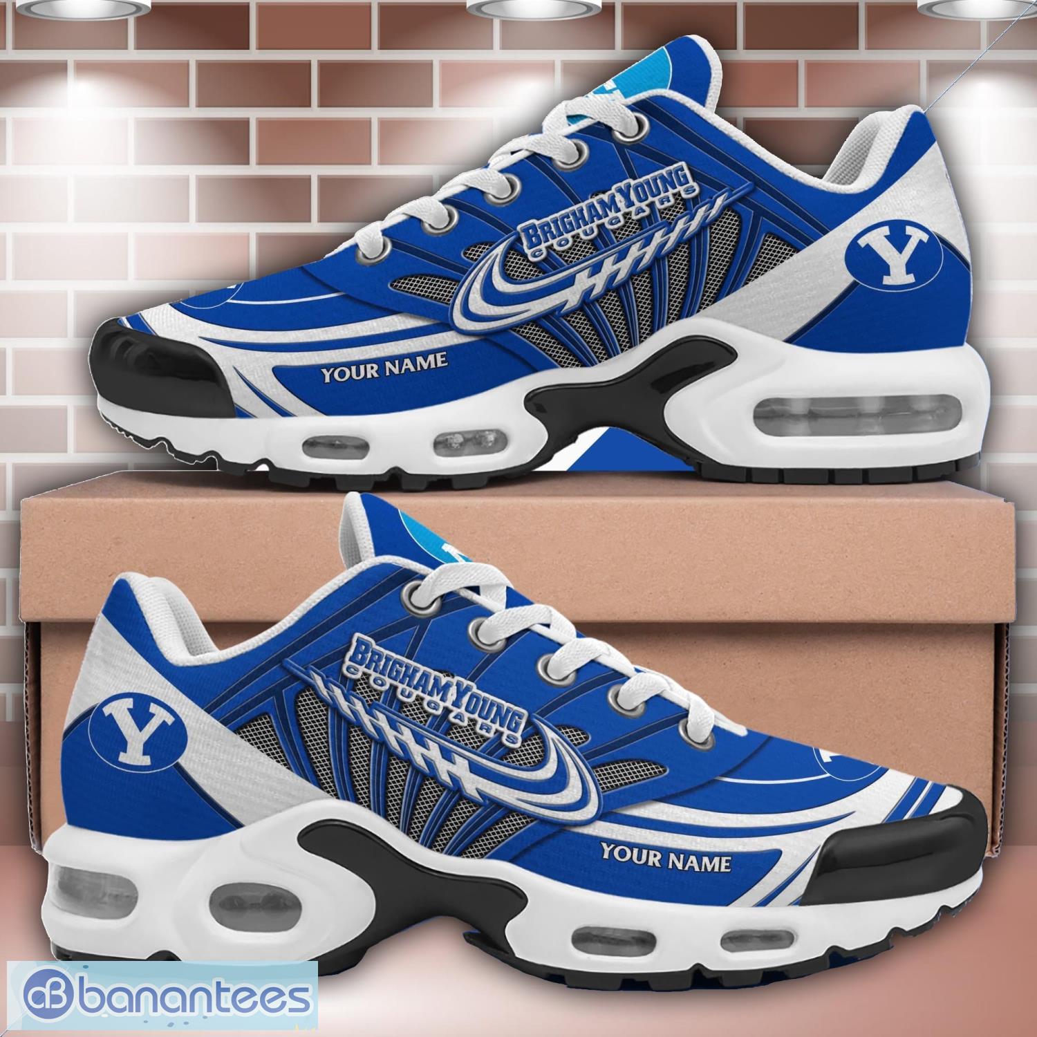 byu cougars tn shoes air cushion sports shoes custom name gift image BYU Cougars TN Shoes Air Cushion Sports Shoes Custom Name Gift Product Photo 1