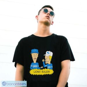 Official beavis and Butt-Head Detroit Lions Rules NFL Shirt - G500 Gildan T-Shirt