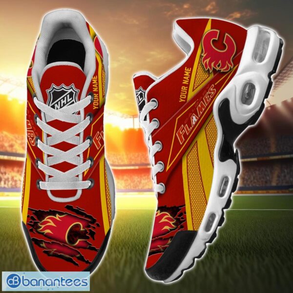 Calgary Flames Air Cushion Sports Shoes Custom Name Gift TN Shoes Sneakers For Fans Men Women Team Shoes Product Photo 2