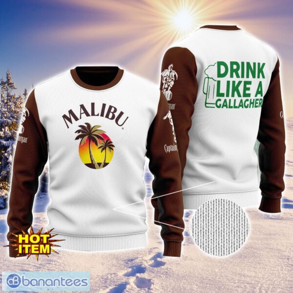 Captain Morgan Drink Like A Gallagher Patrick Day 3D Print Sweater Christmas Gift Holiday Sweater Product Photo 1