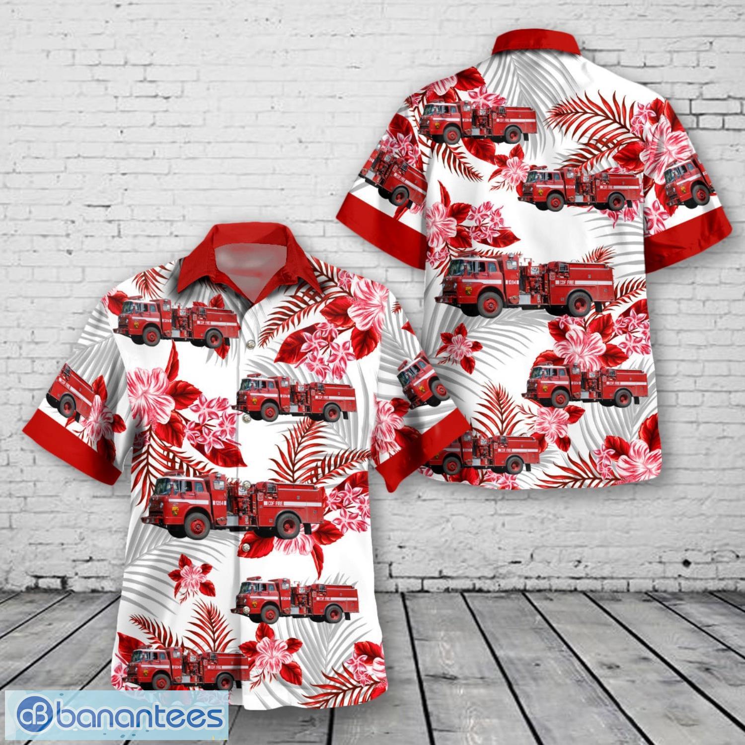 cdf ford fire truck 1284 hawaiian shirt image CDF - FORD FIRE TRUCK 1284 Hawaiian Shirt Product Photo 1