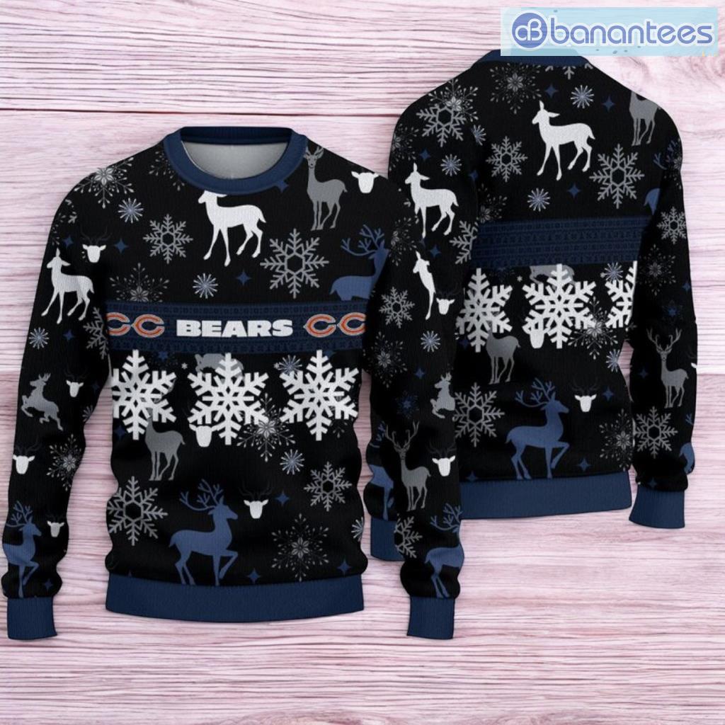 chicago bears christmas pattern christmas ugly sweater 3d gfit for men and women image Chicago Bears Christmas Pattern Christmas Ugly Sweater 3D Gfit For Men And Women Product Photo 1