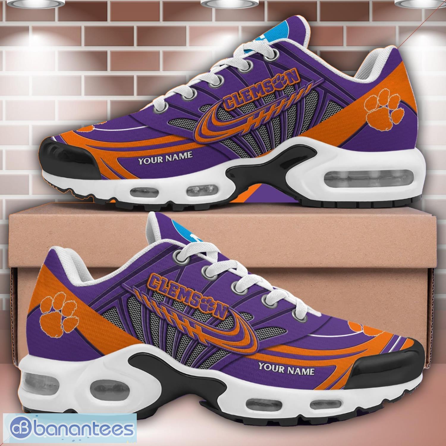 clemson tigers tn shoes air cushion sports shoes custom name gift image Clemson Tigers TN Shoes Air Cushion Sports Shoes Custom Name Gift Product Photo 1