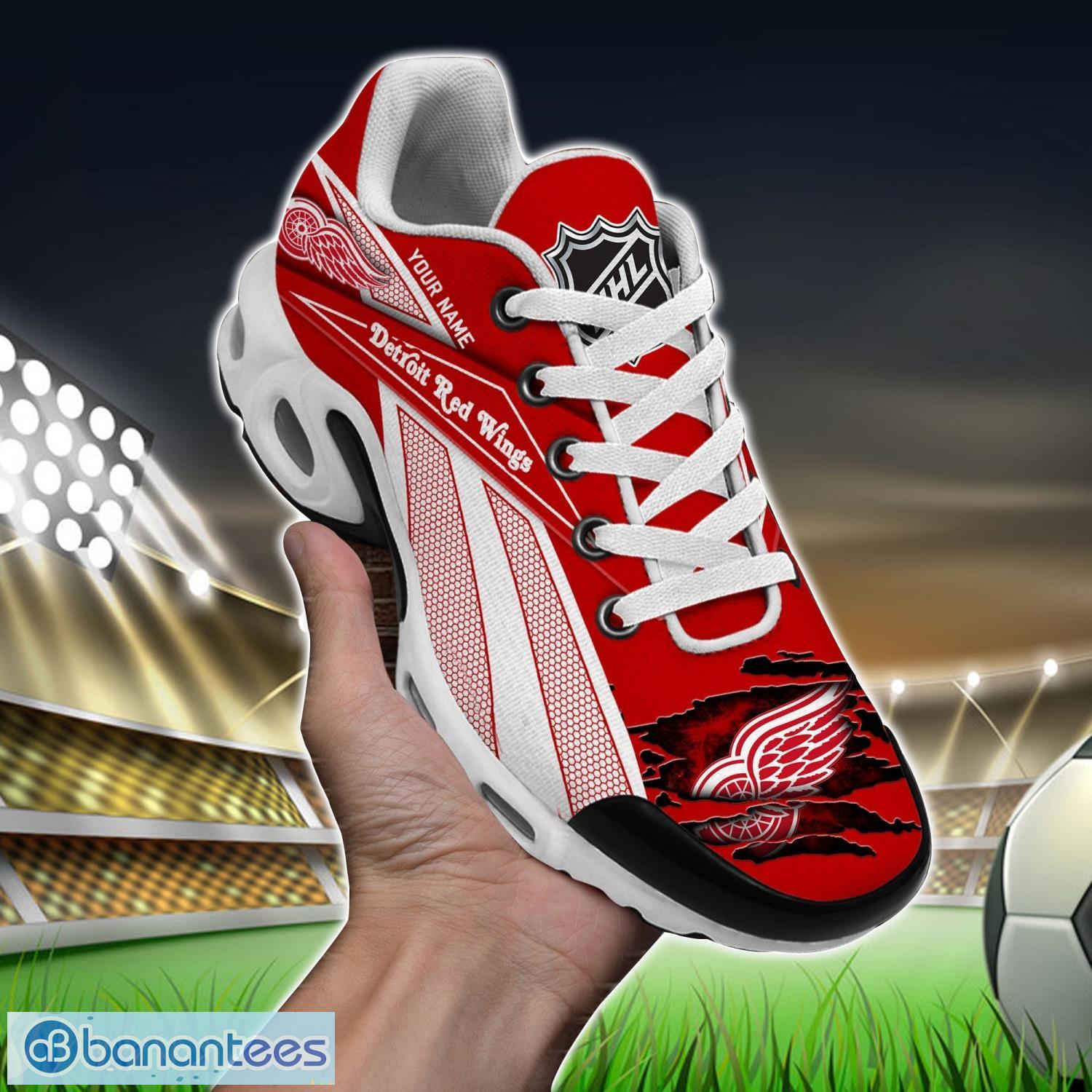 detroit red wings air cushion sports shoes custom name gift tn shoes sneakers for fans men women shoes image Detroit Red Wings Air Cushion Sports Shoes Custom Name Gift TN Shoes Sneakers For Fans Men Women Shoes Product Photo 1