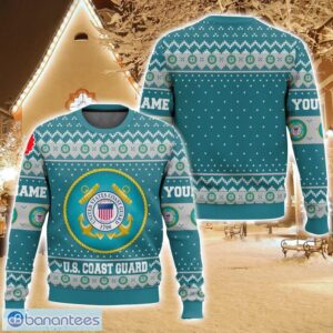Custom Name US Coast Guard Ugly Christmas Sweater For Men And Women Christmas Holiday Gift Family Gift Product Photo 1