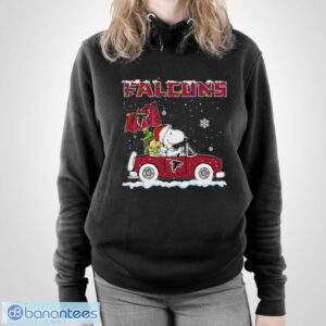 Atlanta Falcons Snoopy And Woodstock Driving Car Shirt Sweatshirt Hoodie - Unisex Pullover Hoodie