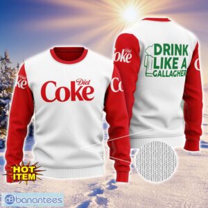 Diet Coke Drink Like A Gallagher Patrick Day 3D Print Sweater Christmas Gift Holiday Sweater Product Photo 1