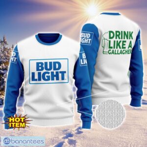 Bud Light Beer Drink Like A Gallagher Patrick Day 3D Print Sweater Christmas Gift Holiday Sweater Product Photo 1