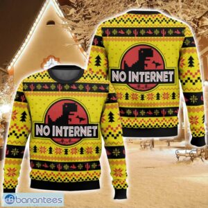 Jurassic Park, No internet Ugly Christmas Sweater For Men And Women Christmas Holiday Gift Family Gift Product Photo 1
