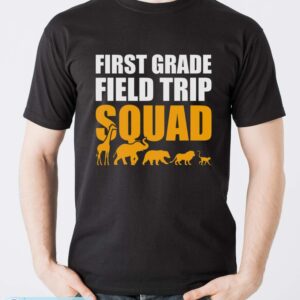 First Grade Field Trip Squad 1st Grade Zoo Crew Safari Shirt - Men T-Shirt