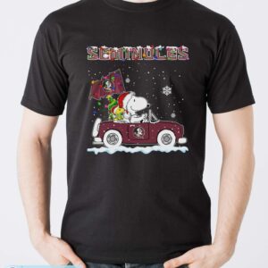 Florida State Seminoles Snoopy And Woodstock Driving Car Shirt Sweatshirt Hoodie - Men T-Shirt