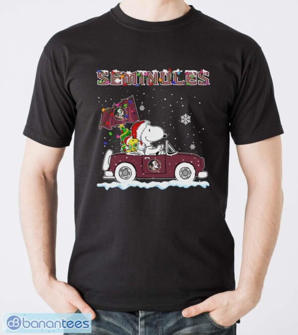 Florida State Seminoles Snoopy And Woodstock Driving Car Shirt Sweatshirt Hoodie - Men T-Shirt