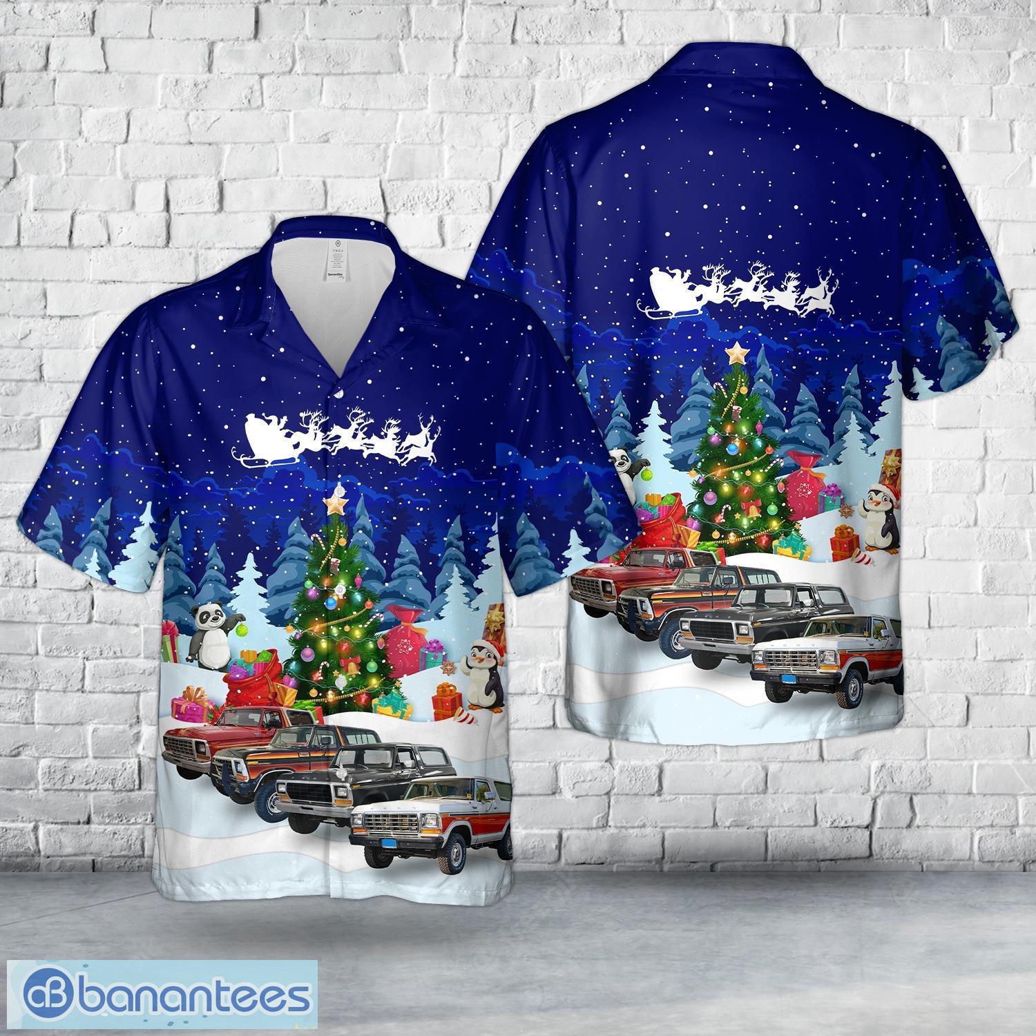 ford bronco second generation 1978 christmas hawaiian shirt aloha beach shirt image Ford Bronco Second generation (1978) Christmas Hawaiian Shirt Aloha Beach Shirt Product Photo 1