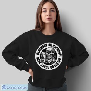 Funny Bachelor Party T-Shirt Blackout Skull Beer Groomsmen Shirt - Sweatshirt