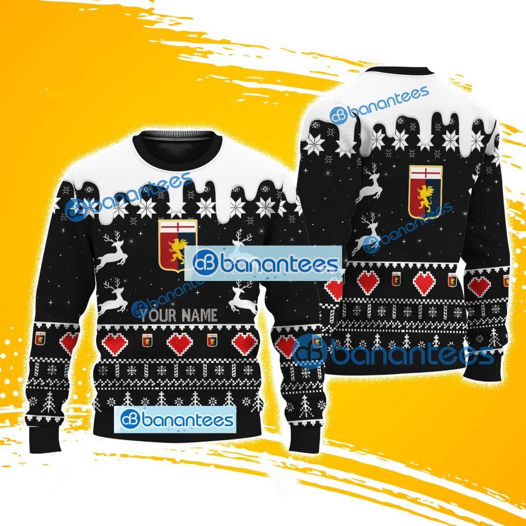 genoa logo custom name ugly sweater merry christmas gift for men women image Genoa Logo Custom Name Ugly Sweater Merry Christmas Gift For Men Women Product Photo 1