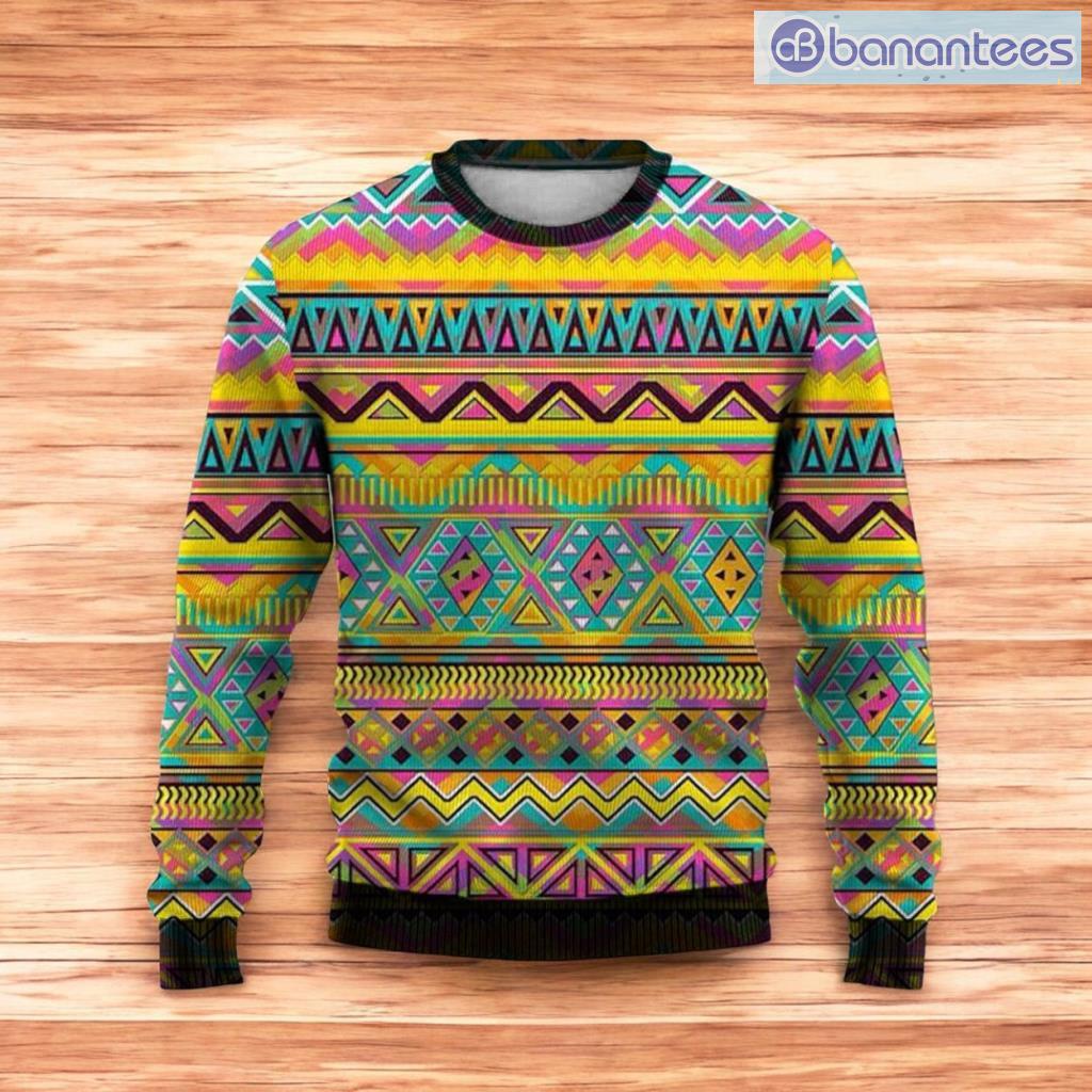 geometric print crew neck christmas ugly sweater 3d for men and women image Geometric Print Crew Neck Christmas Ugly Sweater 3D For Men And Women Product Photo 1