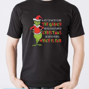 Grinch Christmas Shirt, He Hated People Shirt - Men T-Shirt
