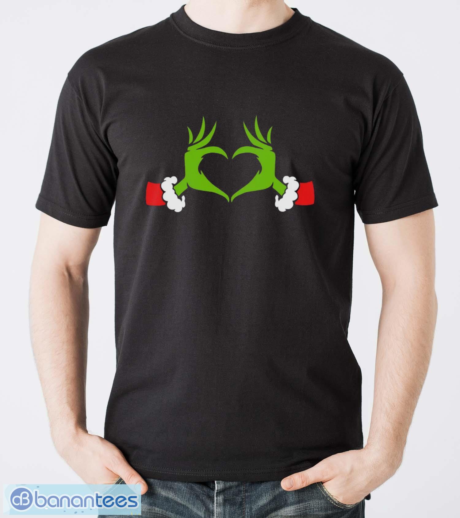 grinch heart hands shirt santa grinch tee grinch christmas shirt image Grinch Heart Hands Shirt, Santa Grinch Tee, Grinch Christmas Shirt - Men T-Shirt