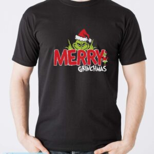Grinch Middle Finger Shirt, Merry Christmas Tee, Grinch Xmas Shirt - Men T-Shirt