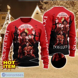 Dos Equis Horror Halloween Night All Over Print Sweater Halloween Sweater Gift Ideas Product Photo 1