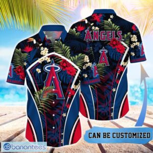 MLB Los Angeles Angels Hawaiian Shirt Flower Summer Tropical Aloha Shirt Product Photo 1