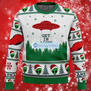 Area 51 Alien Get In Loser Ugly Christmas Sweater Full Over Print Product Photo 1