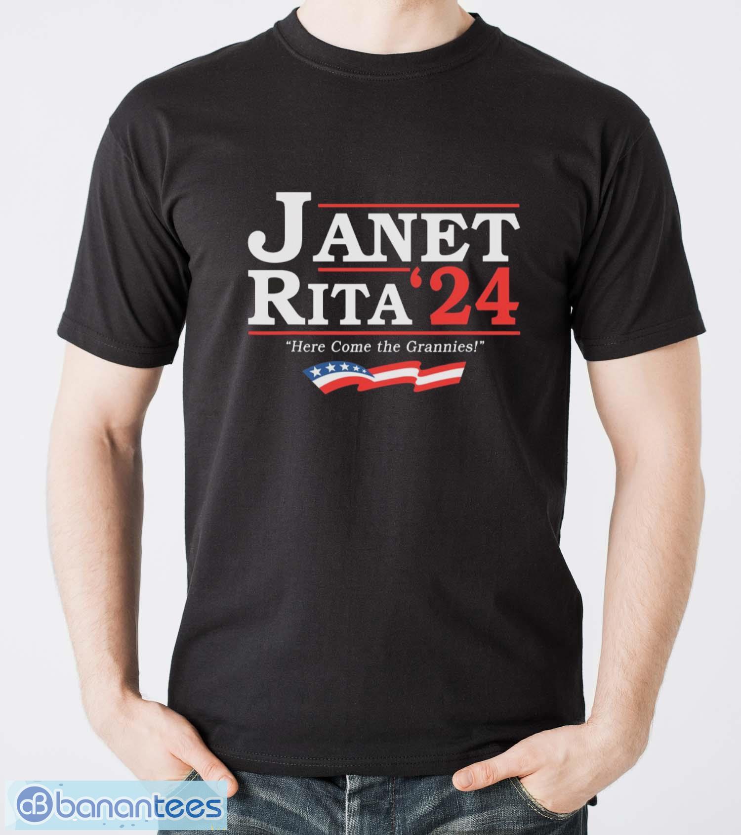 janet and rita 2024 here come the grannies shirt image Janet and Rita 2024 Here Come the Grannies Shirt - Men T-Shirt