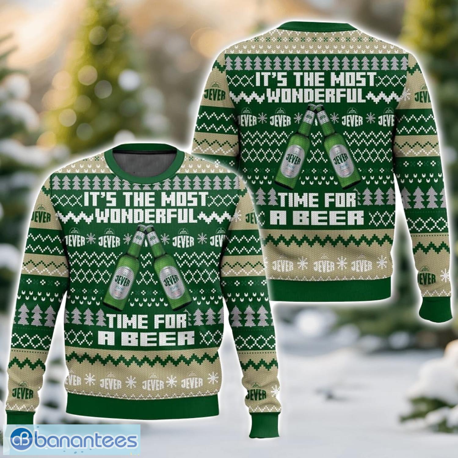 jever its the most wonderful time for a beer aop ugly christmas sweater gift for family chrismas gift image Jever It’s the Most Wonderful time for a Beer AOP Ugly Christmas Sweater Gift For Family Chrismas Gift Product Photo 1