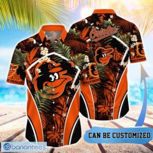 MLB Baltimore Orioles Hawaiian Shirt Flower Summer Tropical Aloha Shirt Product Photo 1