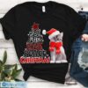 Joy Hope Love Peace Cute Cat T-Shirt - Red Buffalo Plaid Christmas Pajamas Tshirt Product Photo 1
