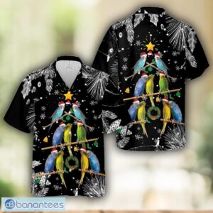 Budgie Bird Christmas Hawaiian Shirt Beach Shirt Product Photo 1