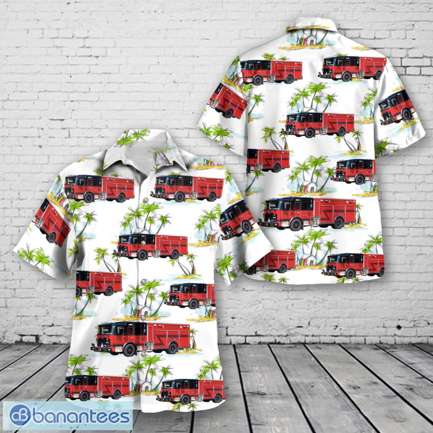 lake in the hills illinois algonquin lake in the hills fire protection district engine 142 3d hawaiian shirt image Lake In The Hills, Illinois, Algonquin-Lake in the Hills Fire Protection District Engine 142 3D Hawaiian Shirt Product Photo 1