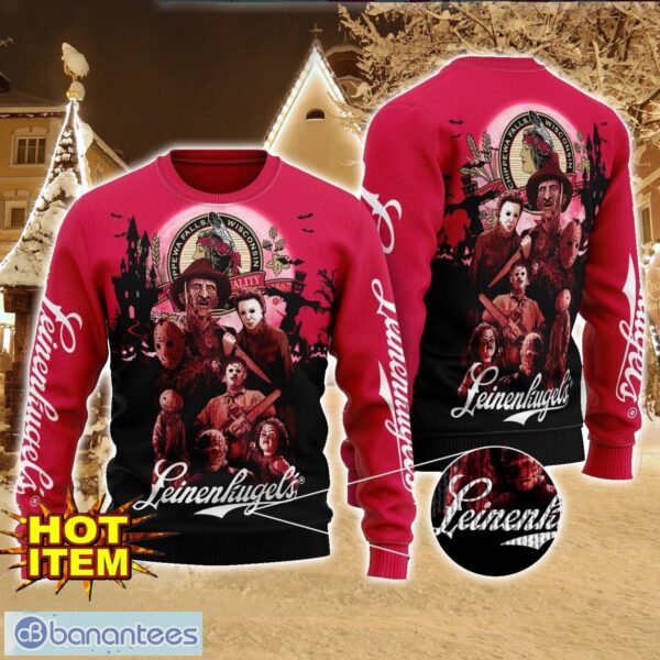 Leinenkugel's Horror Halloween Night All Over Print Sweater Halloween Sweater Gift Ideas Product Photo 1