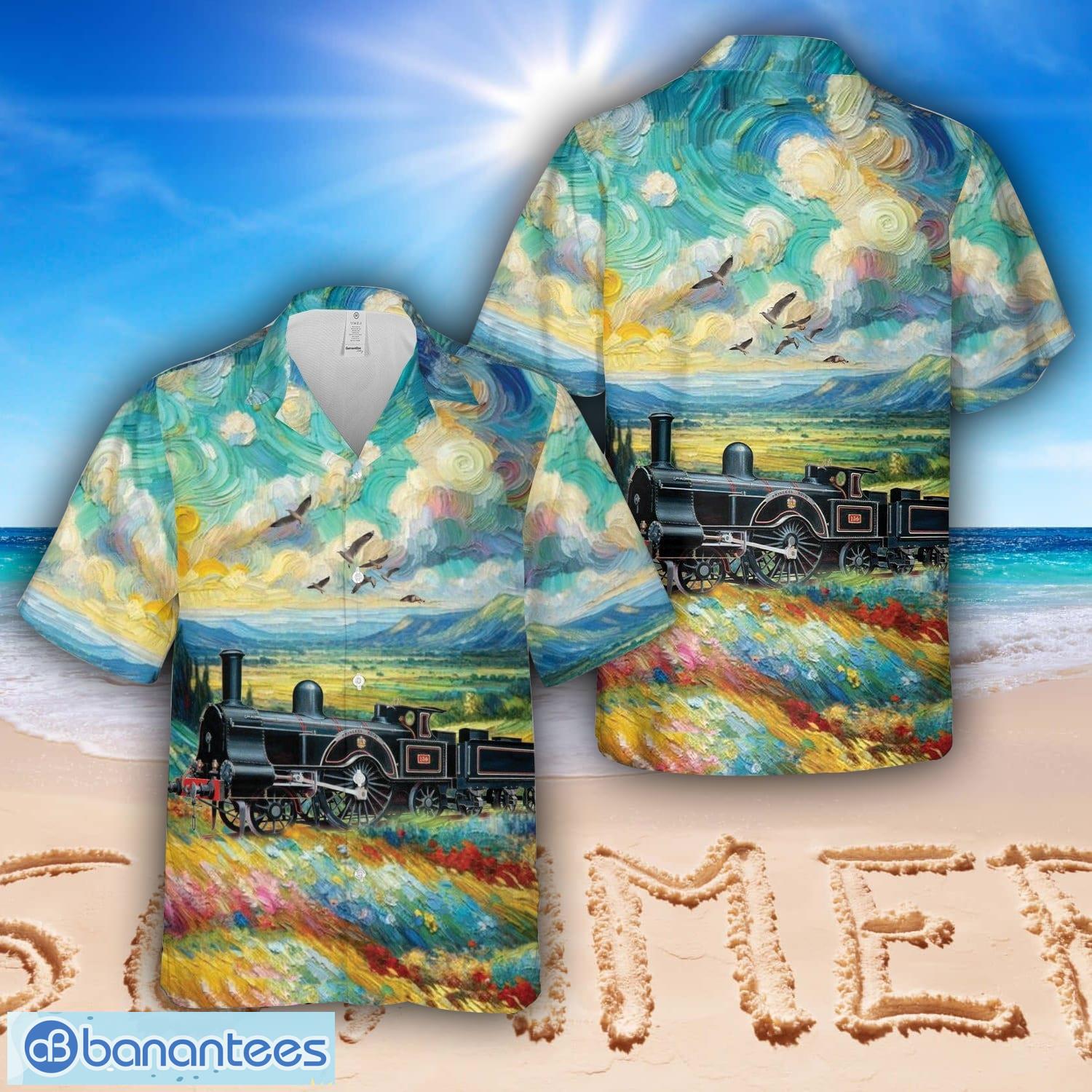 london and north western railway 2 2 2 locomotive princess royal hawaiian shirt aloha beach shirt image London and North Western Railway 2 2 2 Locomotive 'Princess Royal' Hawaiian Shirt Aloha Beach Shirt Product Photo