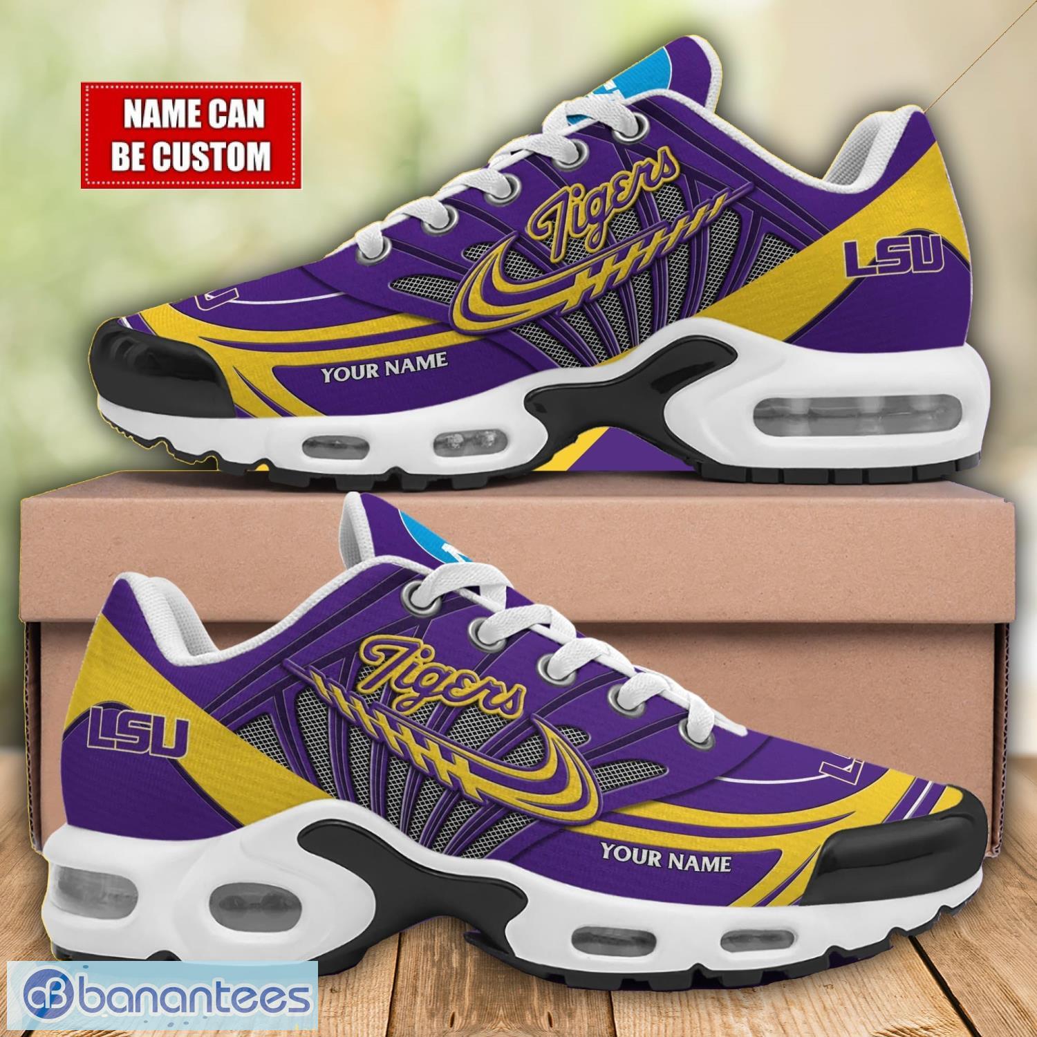 lsu tigers tn shoes air cushion sports shoes custom name gift ideas image LSU TIGERS TN Shoes Air Cushion Sports Shoes Custom Name Gift Ideas Product Photo 1