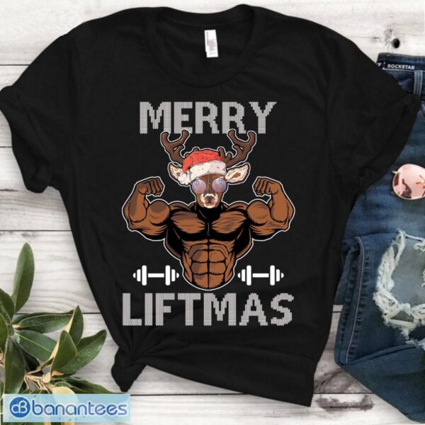 Merry Liftmas Christmas Workout Shirt Christmas Workout Shirts Product Photo 1