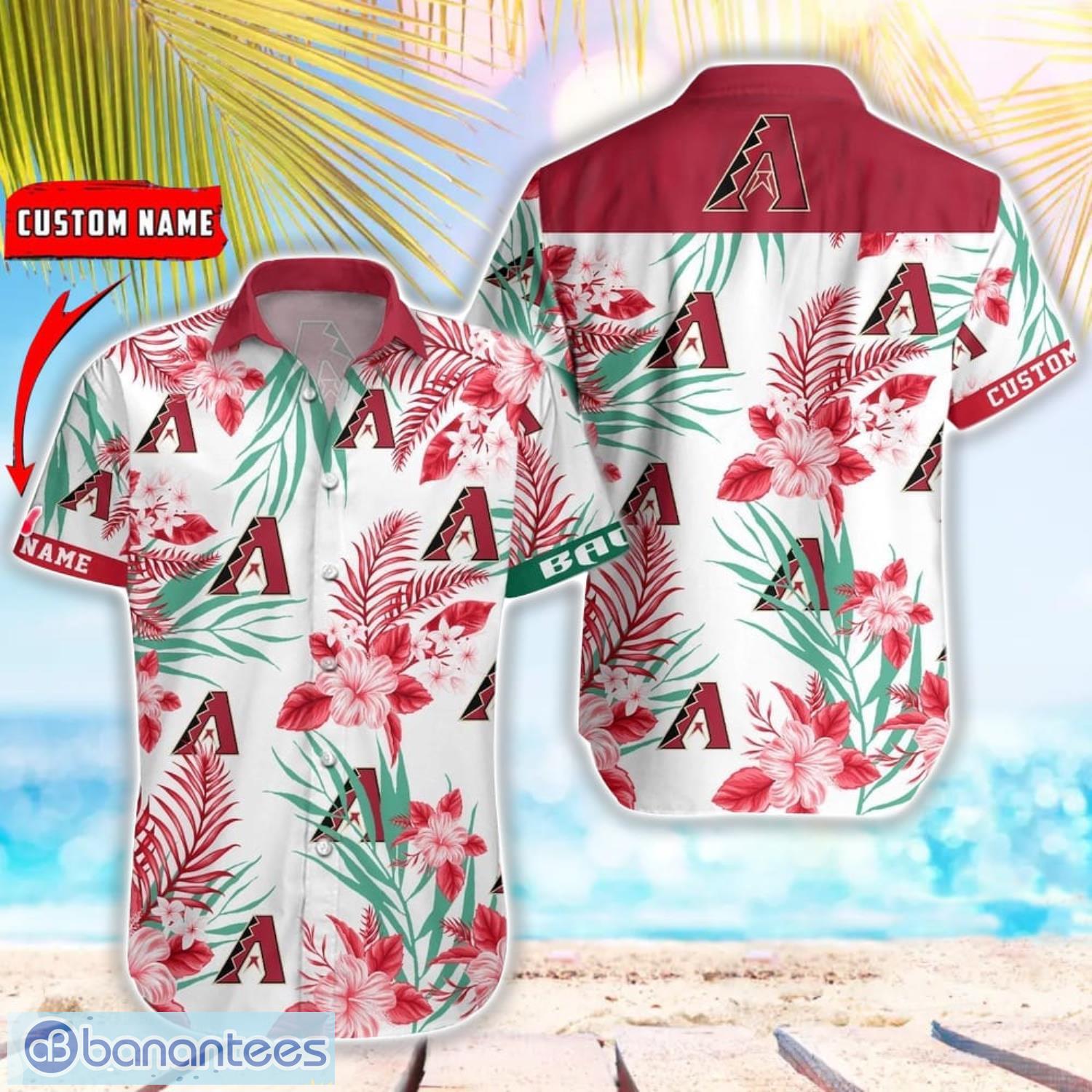 mlb arizona diamondbacks hawaiian shirt flower baseball shirt for fans image MLB Arizona Diamondbacks Hawaiian Shirt Flower Baseball Shirt For Fans Product Photo 1