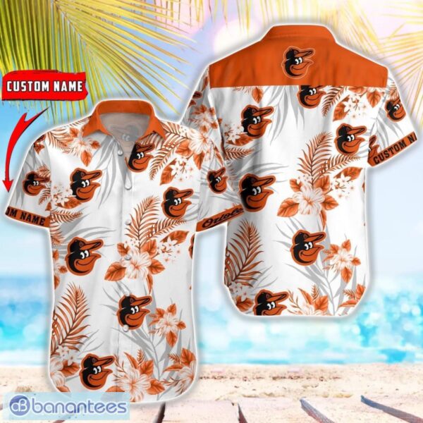 MLB Baltimore Orioles Hawaiian Shirt Flower Baseball Aloha Shirt Product Photo 1