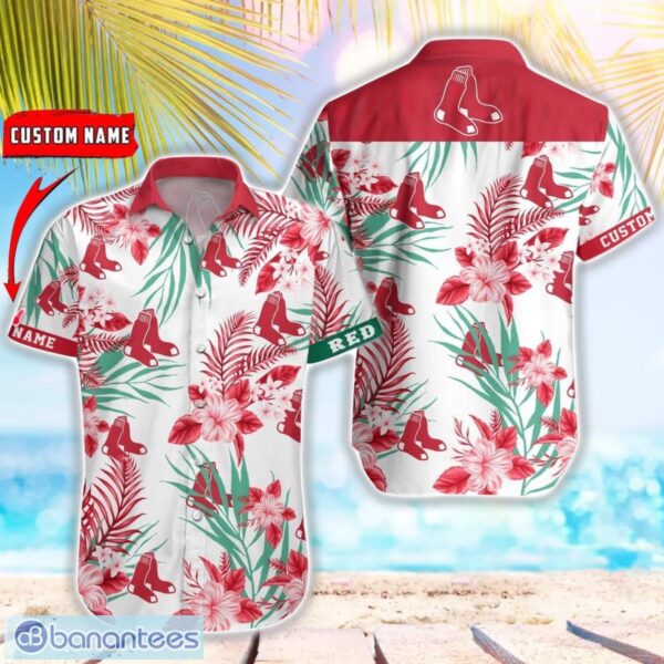 MLB Boston Red Sox Hawaiian Shirt Flower Baseball Shirt For Fans Product Photo 1