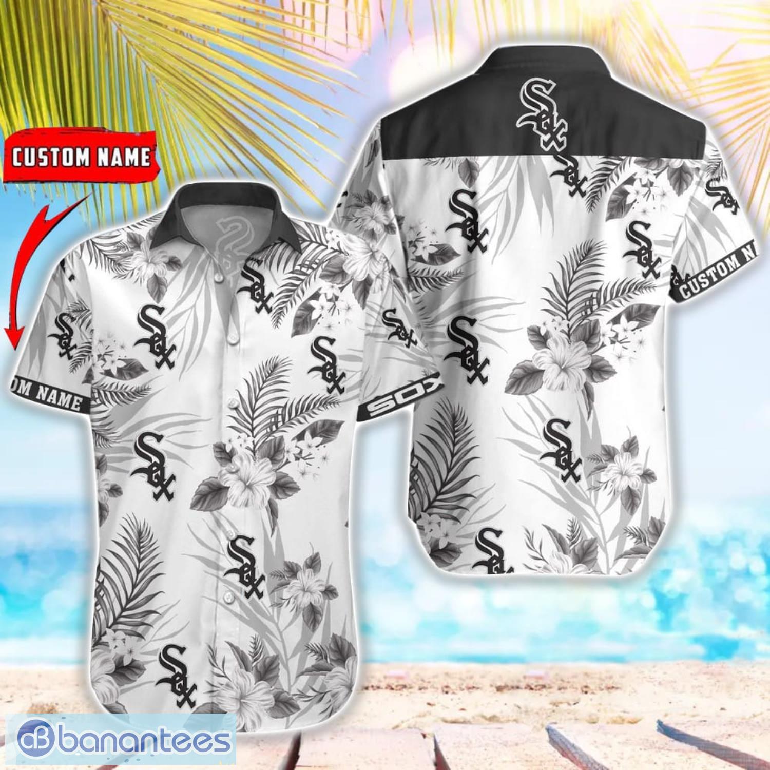mlb chicago white sox hawaiian shirt flower baseball aloha shirt image MLB Chicago White Sox Hawaiian Shirt Flower Baseball Aloha Shirt Product Photo 1
