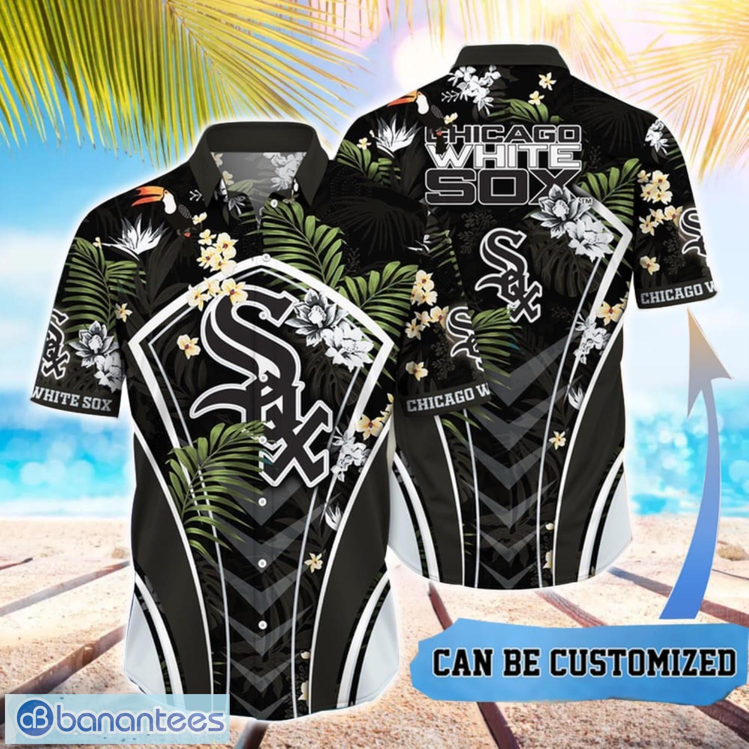 mlb chicago white sox hawaiian shirt flower summer tropical aloha shirt image MLB Chicago White Sox Hawaiian Shirt Flower Summer Tropical Aloha Shirt Product Photo 1