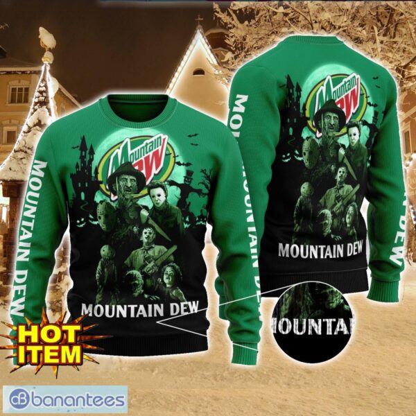 Mountain Dew Horror Halloween Night All Over Print Sweater Halloween Sweater Gift Ideas Product Photo 1
