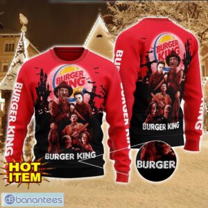Burger King Horror Halloween Night All Over Print Sweater Halloween Sweater Gift Ideas Product Photo 1