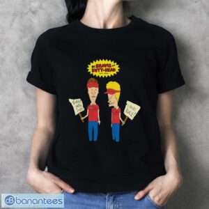 nEk8YfrD beavis butthead characters with picket signs t shirt 3 300x300 image Beavis & Butthead Characters With Picket Signs T-shirt - Ladies T-Shirt