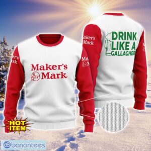 Maker's Mark Drink Like A Gallagher Patrick Day 3D Print Sweater Christmas Gift Holiday Sweater Product Photo 1