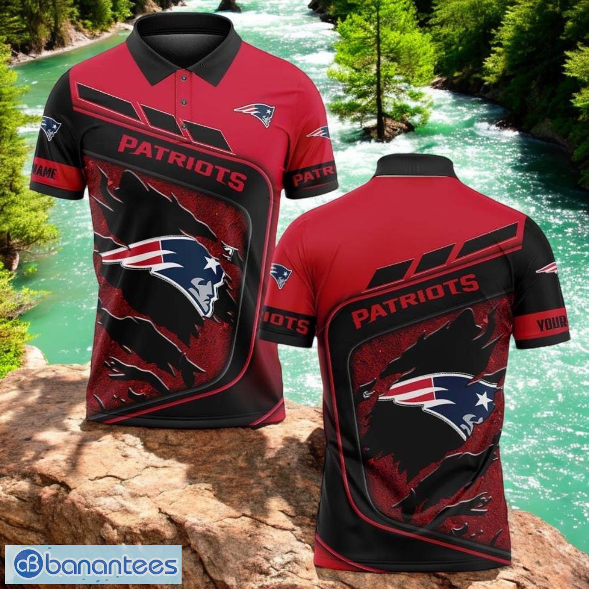 new england patriots polo shirt best gift custom name image New England Patriots Polo Shirt Best Gift Custom Name Product Photo 1